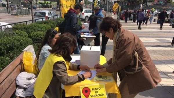  Almost 700,000 Chileans voted in the non-binding citizen plebiscite