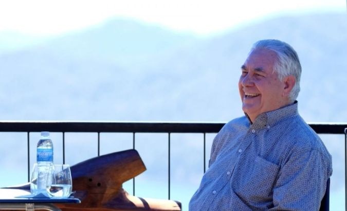 U.S. Secretary of State Rex Tillerson visits the Nahuel Huapi National Park in Patagonia during his Latin America tour, in Bariloche, Argentina.