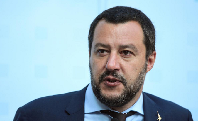 Italy's Matteo Salvini attends a news conference about a trilateral meeting, during an informal meeting of EU Home Affairs Ministers in Innsbruck, Austria, July 12, 2018