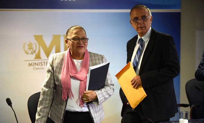 Guatemala's Attorney General Consuelo Porras and Ivan Velasquez, head of the CICIG.