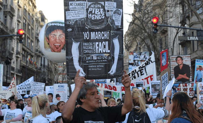Argentines held a national march against extrajudicial killings.