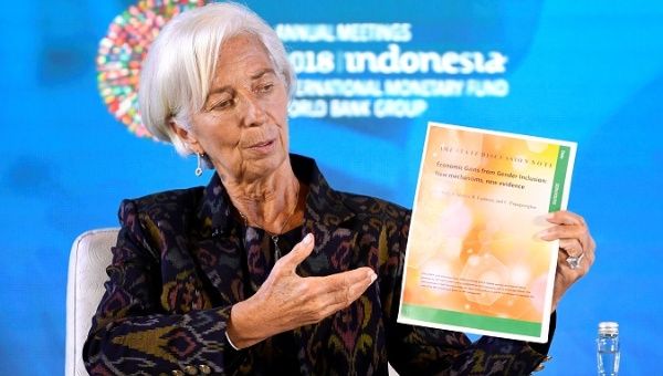 IMF Managing Director Christine Lagarde talks about Women's Empowerment in Workplace at the 2018 IMF World Bank Group Annual Meeting in Bali, Indonesia, Oct. 9, 2018