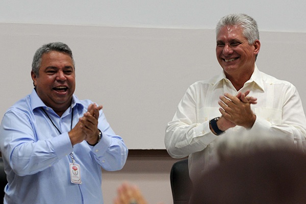 President Diaz-Canel addressed the first conference of the National Culture Workers' Union. October 13, 2018.