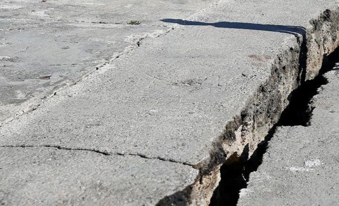 U.S. Geological Survey says the first tremor was 10 kilometers below the surface.