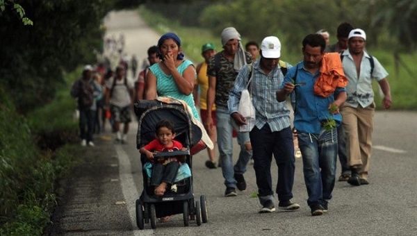 Members of the Central American exodus have vowed to continue walking north.