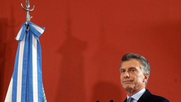 Argentina's President Mauricio Macri arrives for a ceremony at the Casa Rosada Presidential Palace in Buenos Aires, Argentina September 27, 2018