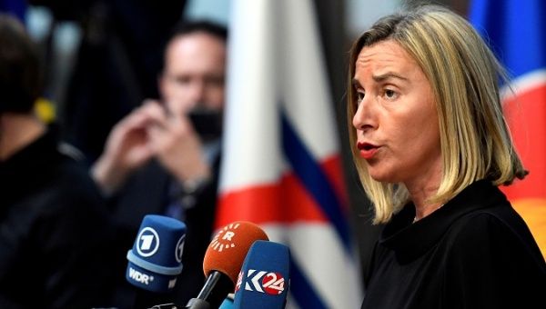 European Union High Representative for Foreign Affairs and Security Policy Federica Mogherini.