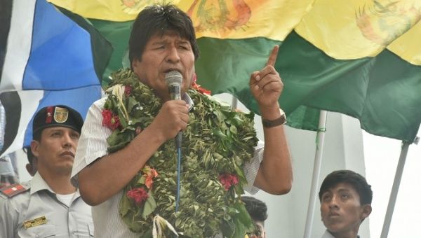 Bolivian President Evo Morales, a former coca campesino and union leader, criticized White House attacks against Bolivian coca plantations