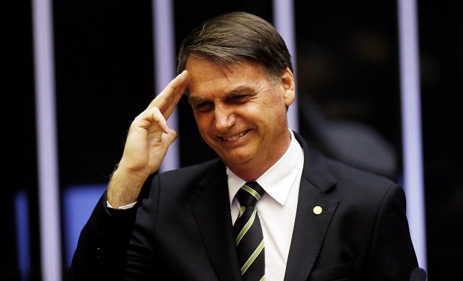 Jair Bolsonaro will take office on January 1, 2019.