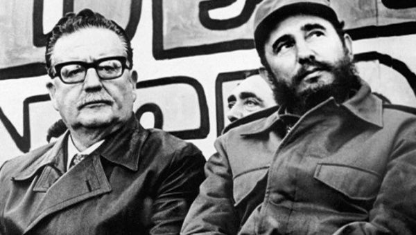 Latin America's conversation, a meeting between Fidel Castro and Salvador Allende.
