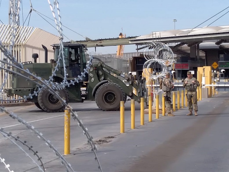 U.S. military installed barbed wire at the San Ysidro port of entry to block Central American asylum seekers. U.S. Defense Secretary Jim Mattis will travel to the border Wednesday. 