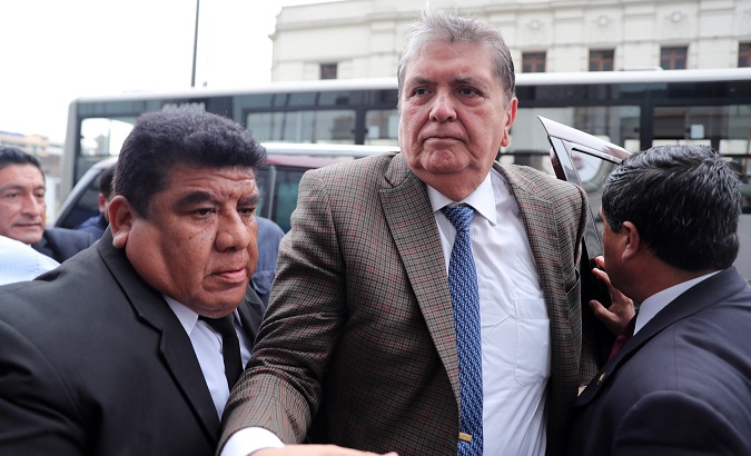 A Peruvian judge bans former President Alan Garcia from exiting the country for 18 months, to investigate a money laundering case