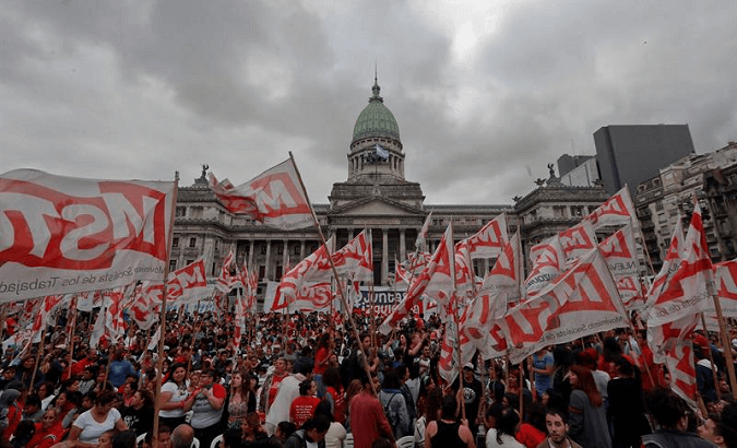Left-wing movements protested against the G20, the IMF, and Macri's government on Nov. 23.