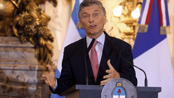 Argentina's President Mauricio Macri attends a news conference ahead of the G20 leaders summit in Buenos Aires, Argentina Nov. 29, 2018. 