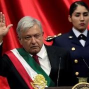 Mexico's new President Andres Manuel Lopez Obrador at his inauguration ceremony in Congress, December 1, 2018.