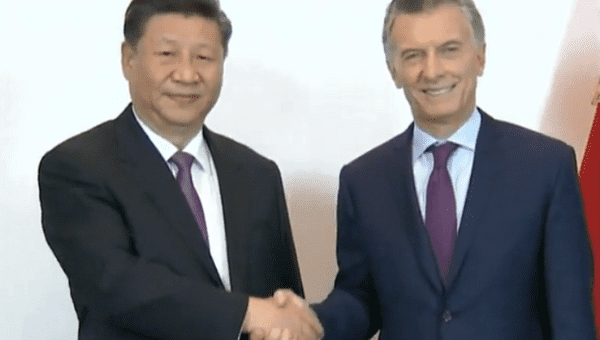Chinese President Jinping and Argentine President Macri sign economic, trade and cultural agreements in Buenos Aires after G-20 summit. Dec. 3, 2018