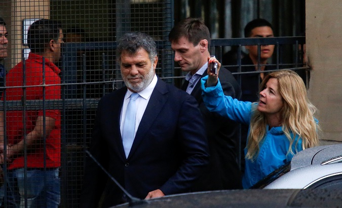 Gianfranco Macri, brother of Argentina's President Mauricio Macri, leaves Federal Court after testifying, in Buenos Aires, Argentina, December 13, 2018.