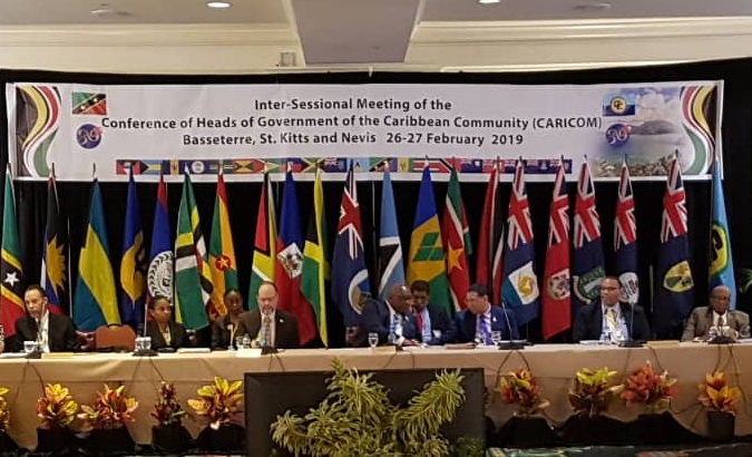 The Caricom meeting began Tuesday morning on the dual-island nation of St. Kitts and Navis