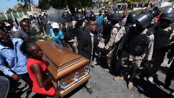 26 people died and 77 injured in Haiti since the start of anti-government protests on Feb. 7. 