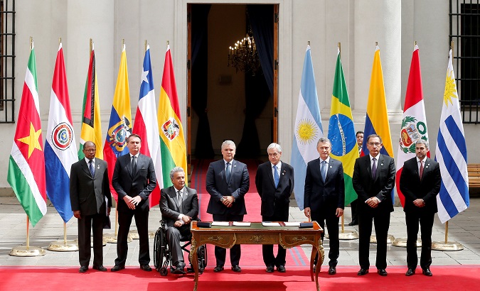 Representatives and heads of state convened in Santiago to finalize the members of the Prosur initiative.