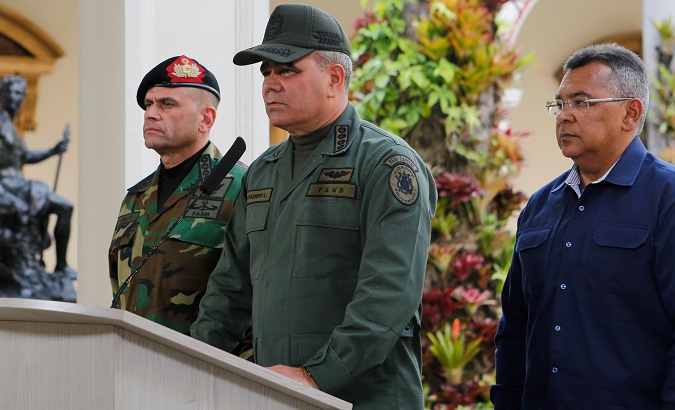 Defense Minister Vladimir Padrino Lopez at the Miraflores Palace in Caracas, Venezuela, March 8, 2019.