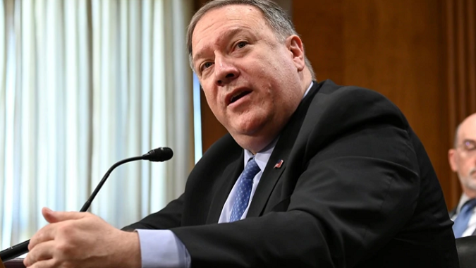 Mike Pompeo testifies in front of the Senate. April 10, 2019