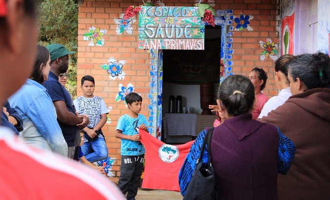 Inauguration of a health center at the Quilombo Campo Grande camp, state of Minas Gerais, Brazil, July 8, 2019.