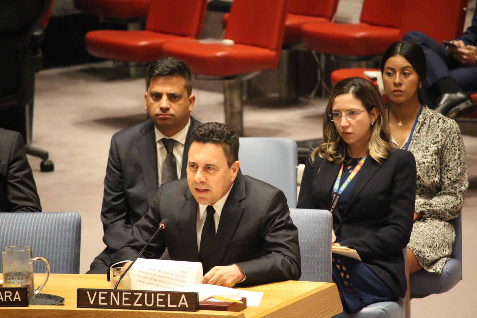 Venezuela's ambassador to the United Nations, Samuel Moncada.