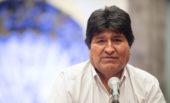 Bolivia's Evo Morales arriving at a news conference in downtown Mexico City, Mexico, Nov. 13, 2019.