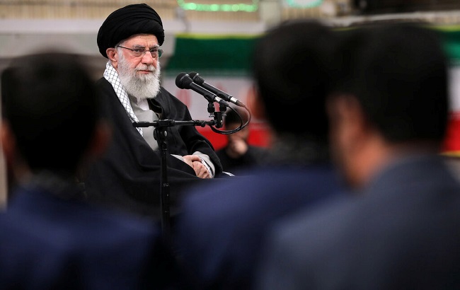 Iran's Supreme Leader Ayatollah Ali Khamenei attends a public gathering ahead of the 41st anniversary of the Islamic revolution, in Tehran, Iran February 5, 2020.