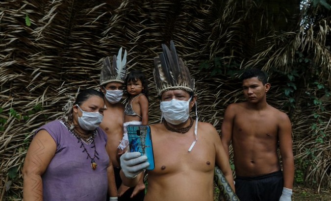 Members of an indigenous Amazonian people, May, 19, 2020.