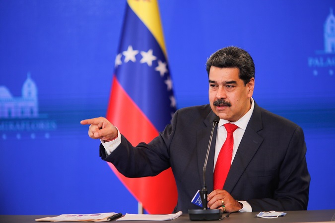 President of Venezuela, Nicolas Maduro, addresses a press conference in Caracas, Venezuela, 08 December 2020.