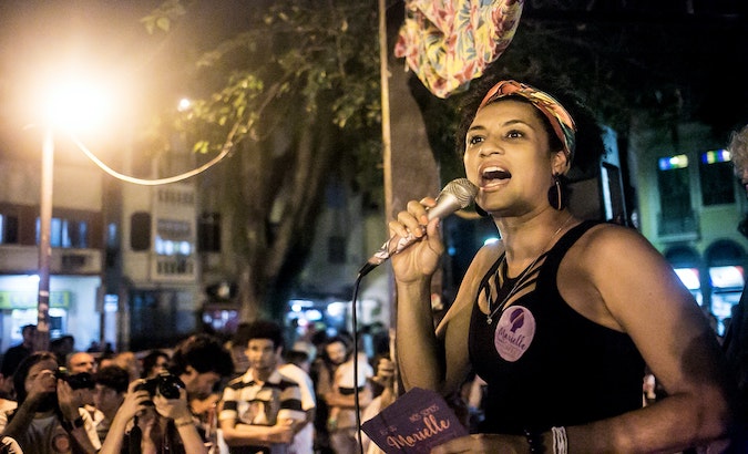 Socialist and gender activist Marielle Franco, Rio de Janeiro, Brazil.