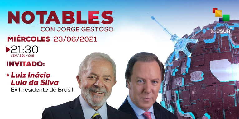 On Wednesday night the former president of Brazil Luis Inácio Lula da Silva joined Jorge Gestoso on Notables in an exclusive interview for teleSUR.