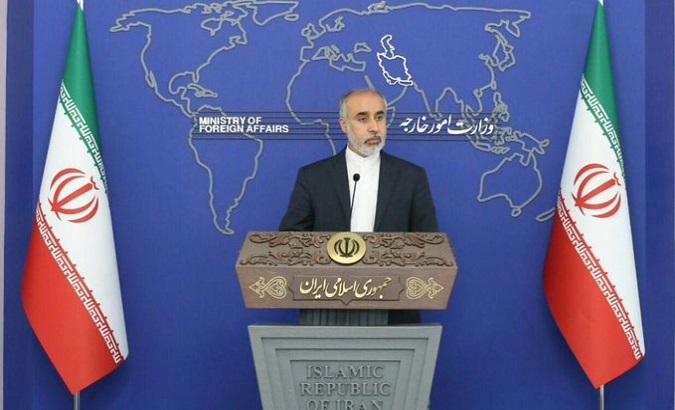 Iranian Foreign Ministry spokesman Nasser Kanaani. Jul. 12, 2022.