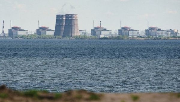 View of the Zaporizhia nuclear plant, 2022.