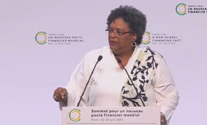 Barbados Prime Minister Mia Mottley, Paris, France, June 22, 2023.