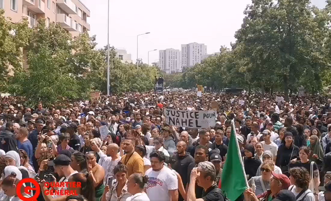 Peaceful march in Nanterre, France, June 29, 2023.