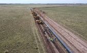 Argentines building the President Nestor Kirchner Gas Pipeline.