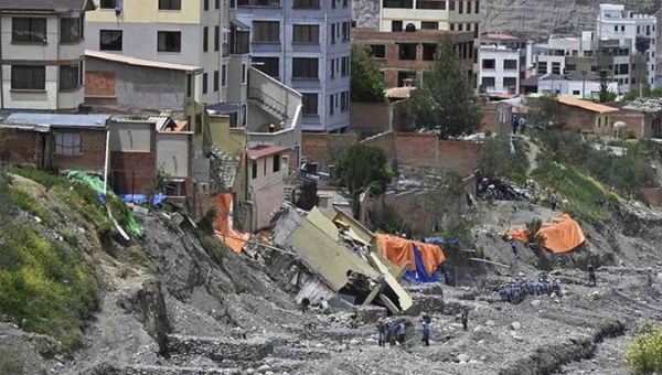 Aftermath of the river overflow in La Paz, Bolivia, March 11, 2024.