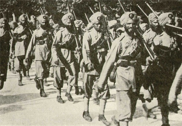 The Royal Army use soldiers from colonial India to fight in France.