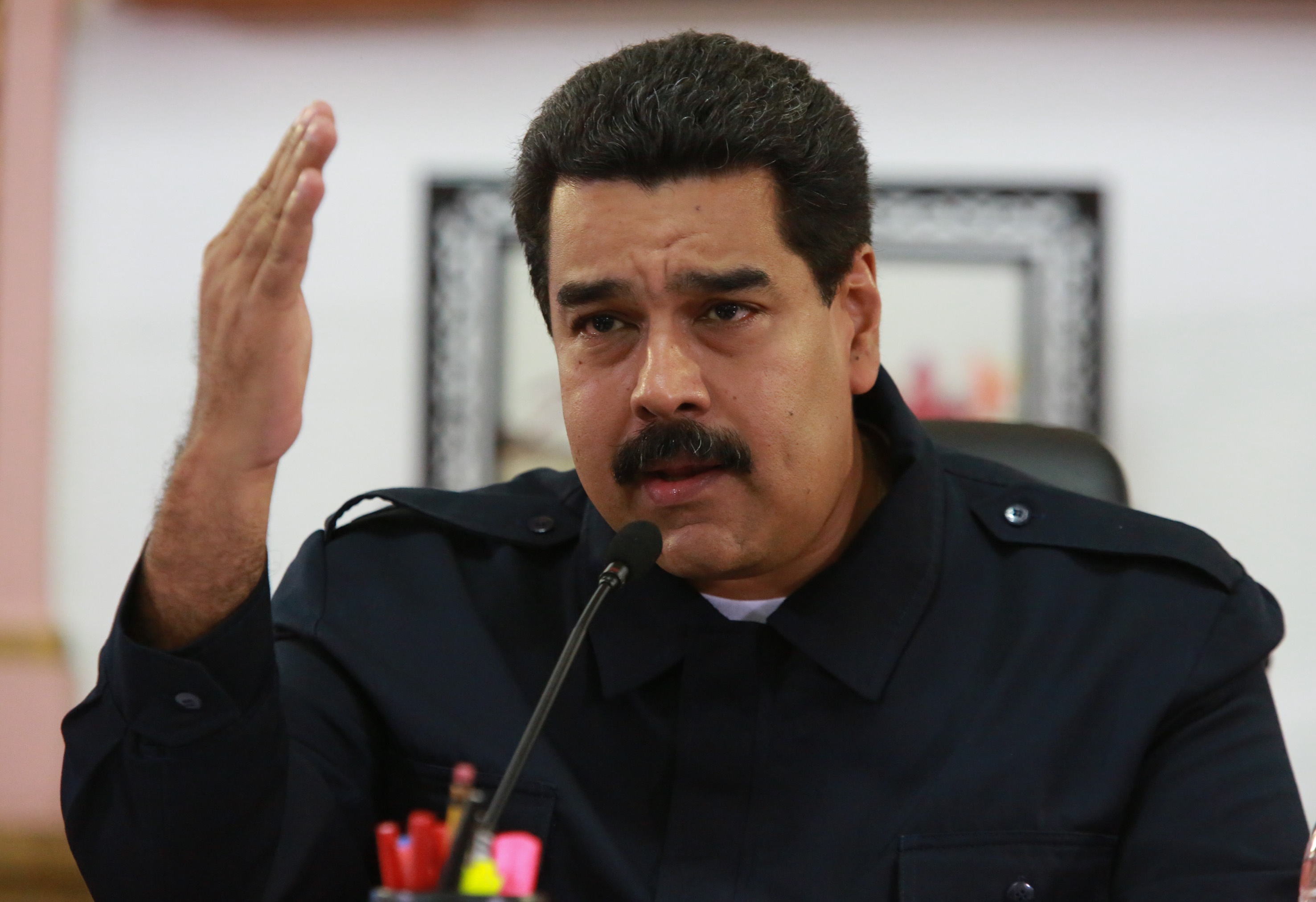 President Maduro talks during a broadcasted speech. (Photo: AVN)