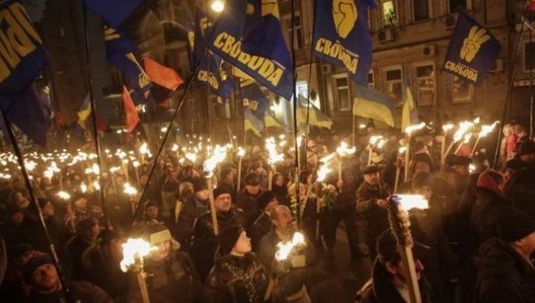 Svoboda holds a rally on Kiev streets (Photo: Reuters).