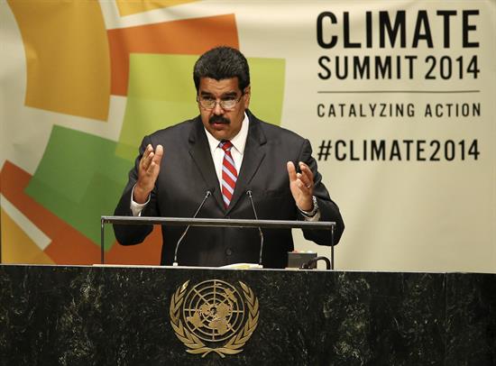 Venezuelan Presisident Nicolas Maduro  at the UN Climate Change Summit 2014 (Photo: EFE)