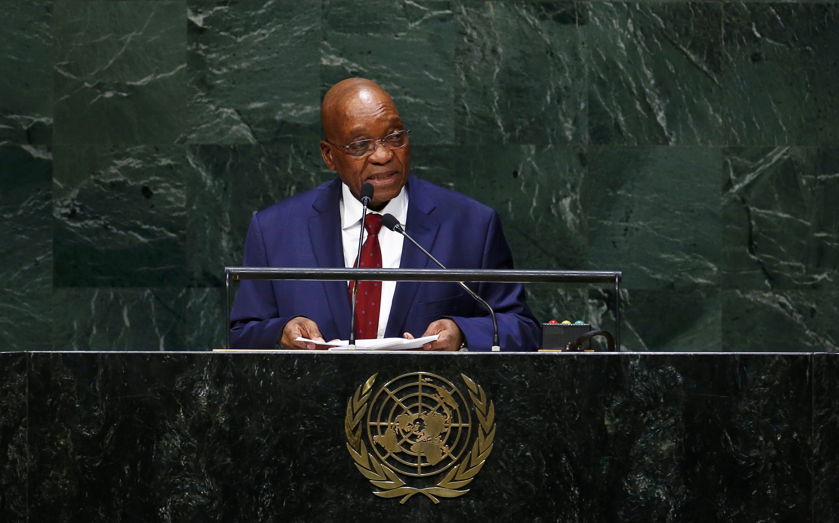 South African President Jacob Zuma prepares to address the 69th United Nations General Assembly at the U.N. headquarters in New York September 24, 2014. (Photo: Reuters)