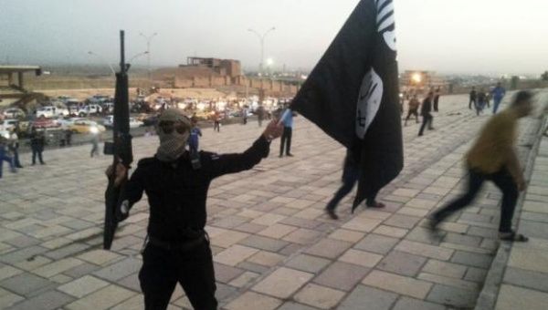 An Islamic State group fighter in Mosul, Iraq.