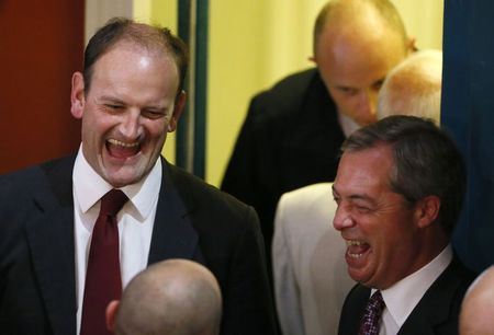 Carswell and Farage celebrating (Photo: Reuters).