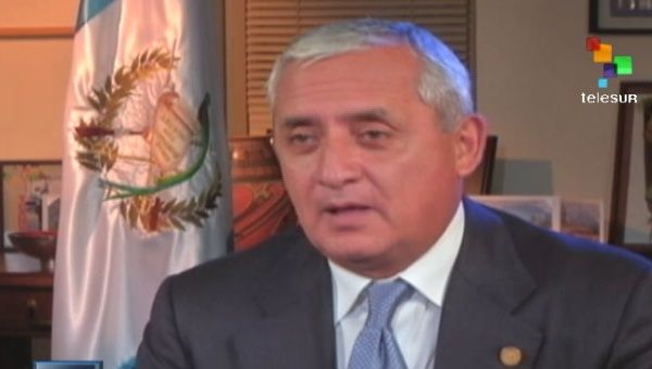 Guatemalan President Otto Perez Molinain an interview with teleSUR. (Photo: teleSUR)
