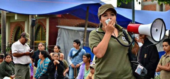 Mexican-naturalized U.S. citizen Nestora Salgado is an activist for indigenous rights.