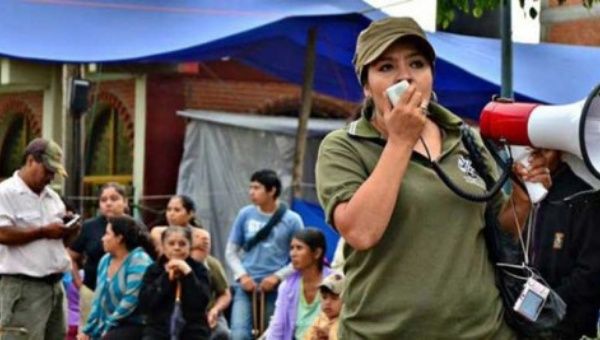 Mexican-naturalized U.S. citizen Nestora Salgado is an activist for indigenous rights.